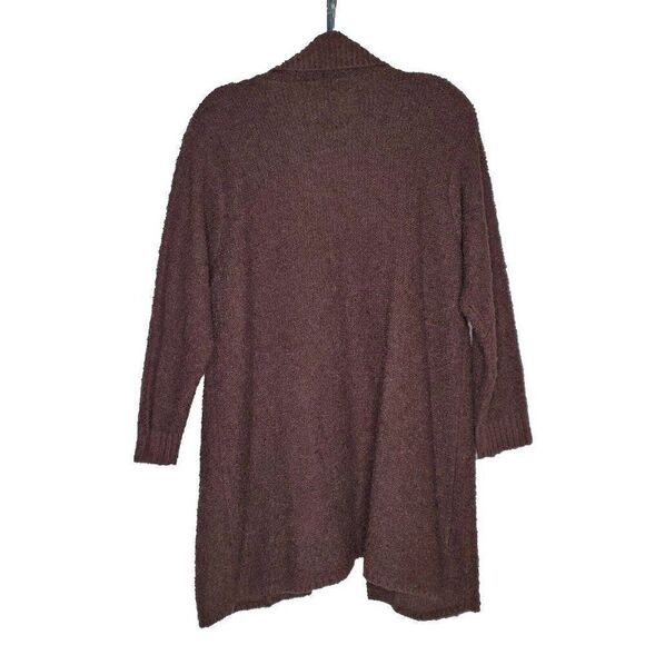 Yarnworks Long Open Cardigan Sweater XL Shawl Collar Grandpa Academia Brown - Picture 3 of 5